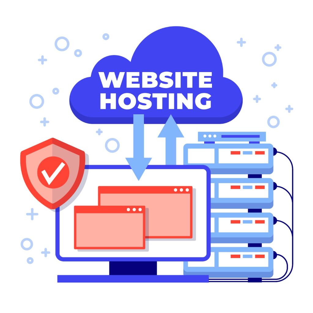 Illustration of website hosting