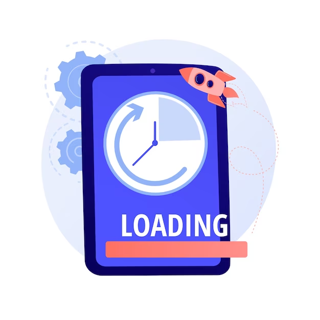 Tablet with website loading speed timer